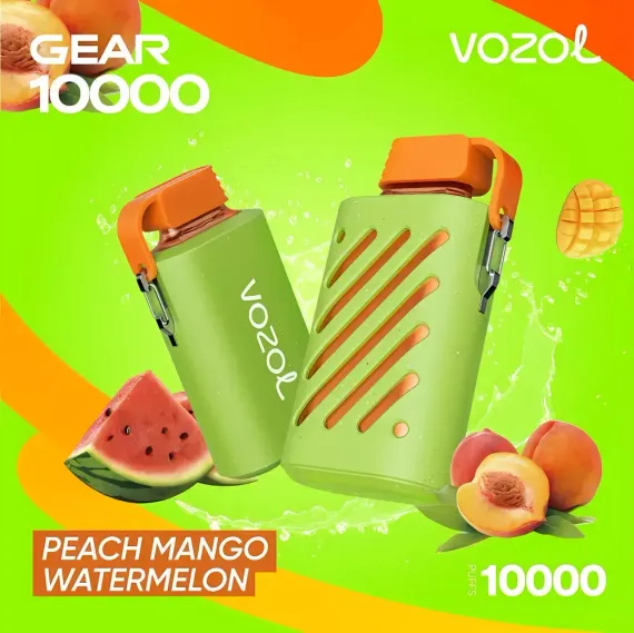 VOZOL GEAR 10000 - Peach Mango Watermelon (5% nic)
