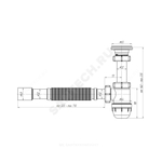Сифон для умывальника бутылочный 1 1/4"x32 с гофрой 32х32/40 выпуск с нержавеющей решёткой D=65мм АНИ Юнг АНИ Пласт BM1015
