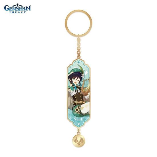 Брелок металический Character Banner Art Metal & Resin Keychain Windborne Bard Venti 6974096531868