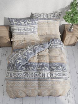 Простынь на резинке сатин Milky Garden "Скандинавия" 140x200 см