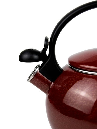 Чайник 2,2 л. эмалированный со свистком Kamille KM 1038C с черной бакелитовой ручкой