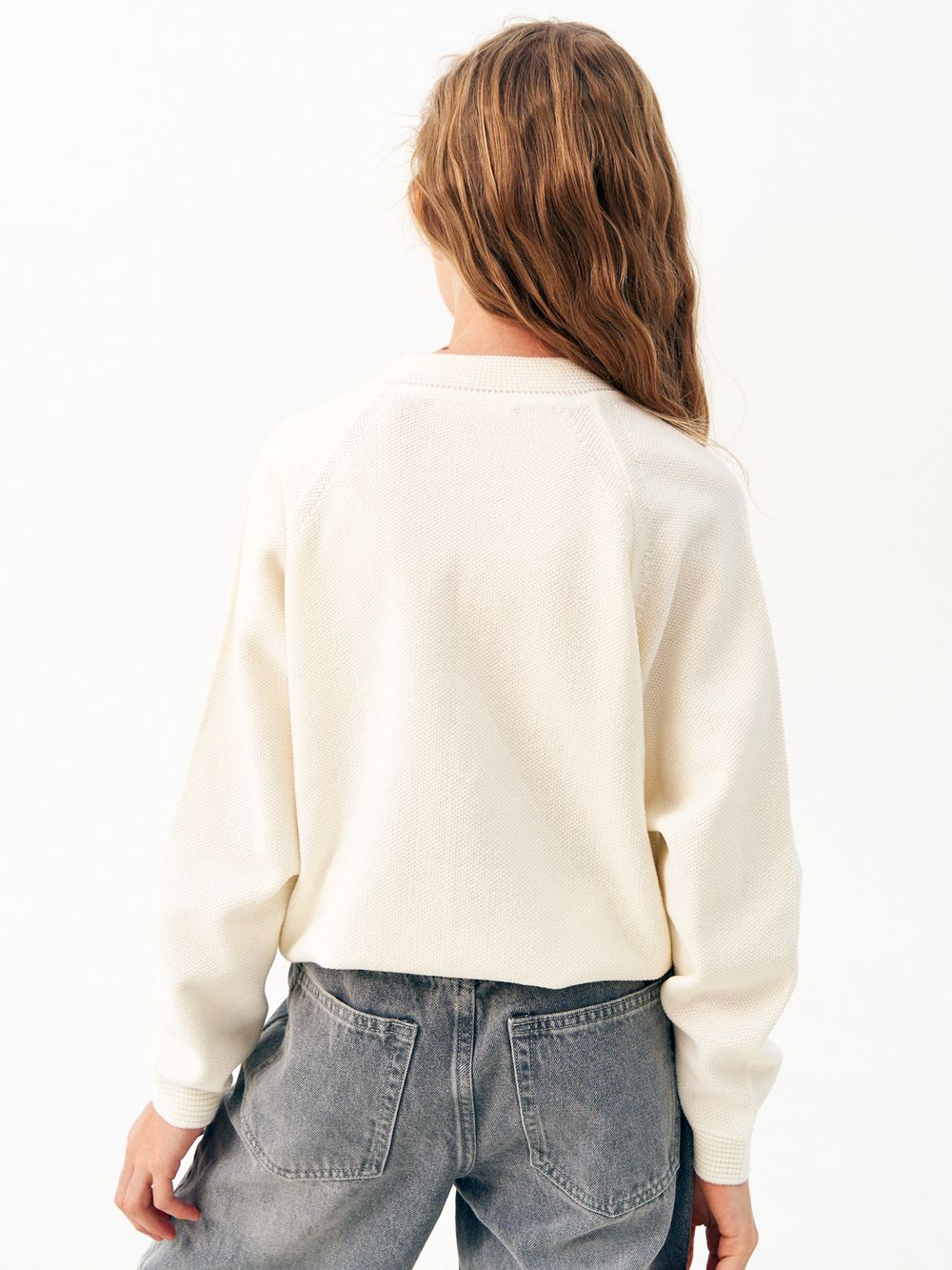 Кардиган для девочки AT1118 молочный