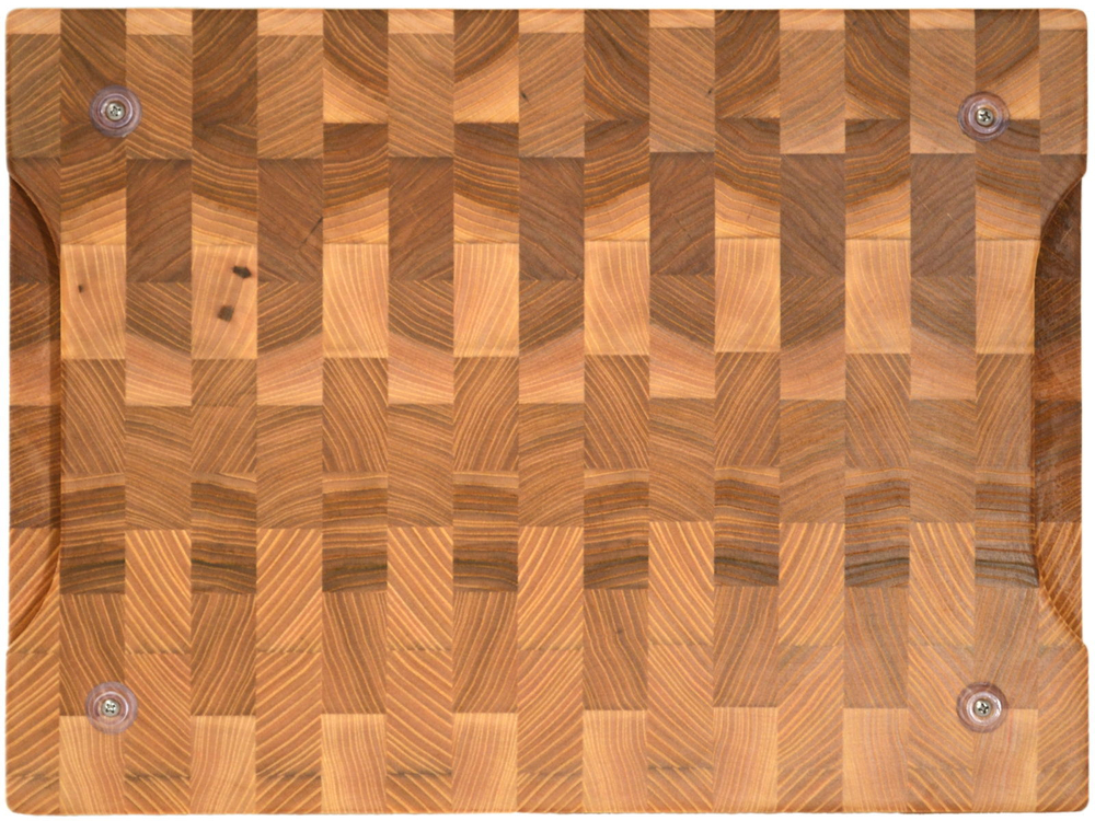 деревянная торцевая разделочная доска 40x30x4 см. карагач (вяз)