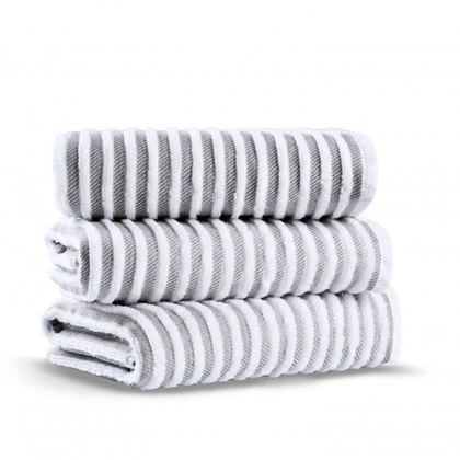 Полотенце 100x180 L'appartement Terry Stripe white/dark grey белый/темно-серый