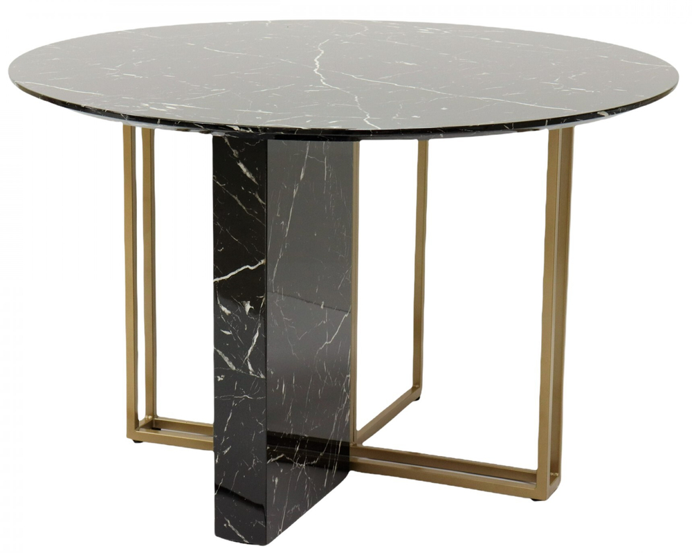 Стол обеденный Ist Casa Веспер, 120х120х76 см, черный мрамор