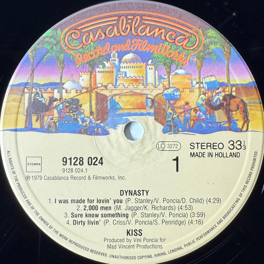 Kiss ‎– Dynasty (Голландия 1979г.)