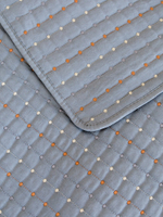 Покрывало DeNASTIA Polka dot 200x220 100%ПЭ серый