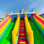 Коммерческий надувной батут  «В гостях у моря 2» с горкой, 10*5*5 м