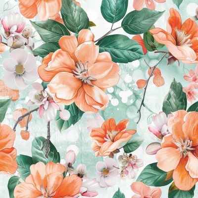 Акварельные оранжевые розы