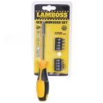 Набор сменных отверток (бит) Lamboss 9 предметов
