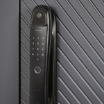 Стальная дверь "Бастион" с зеркалом (биометрический замок)