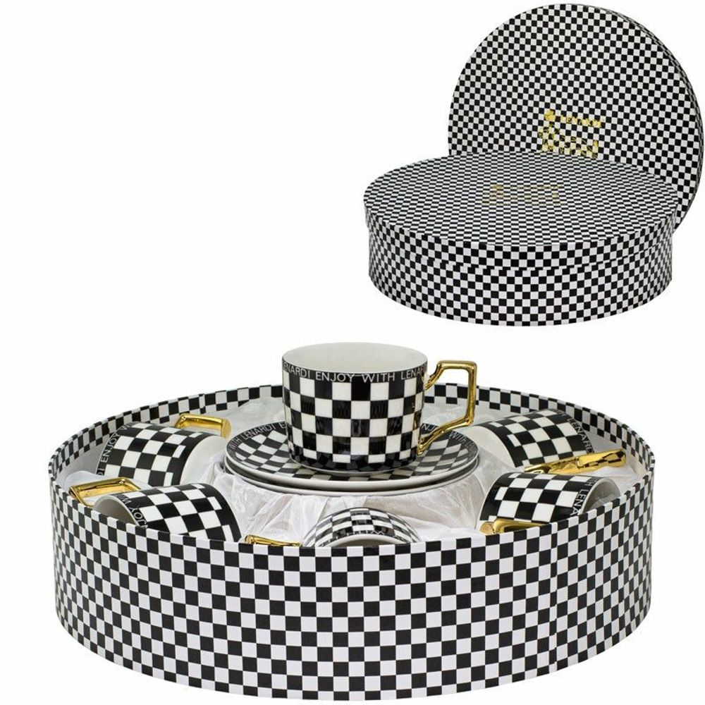 Lenardi 205-413 Чайный набор 12пр. 230 мл ENJOY в под.уп.(х6)Фарфор