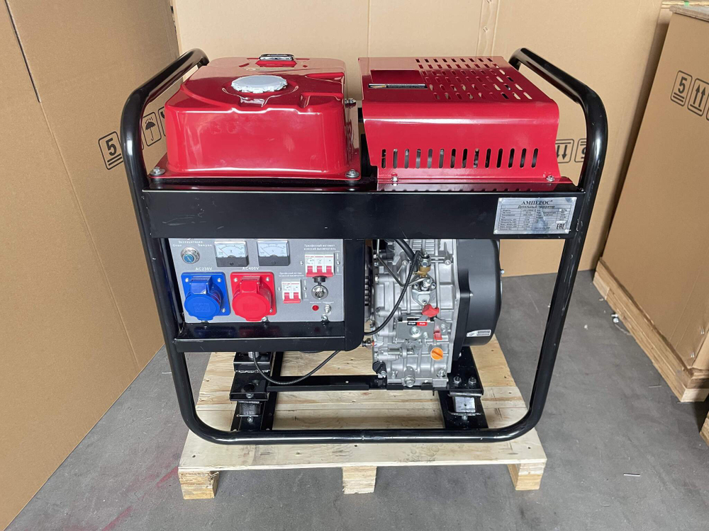 Дизельный генератор 8 кВт АМПЕРОС LDG 10000E-3