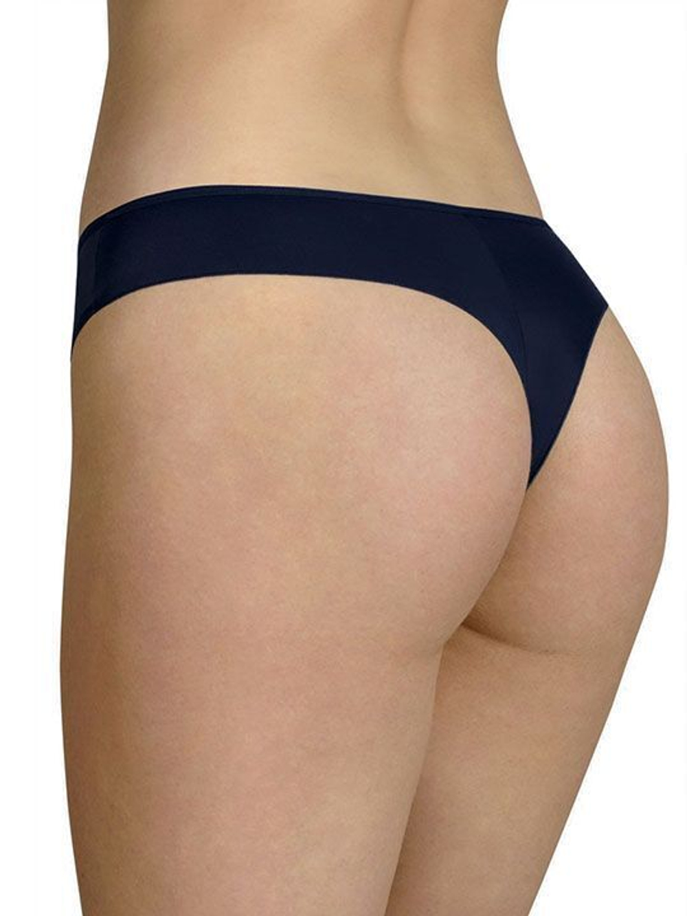 Трусики-бразилиана с кружевной вставкой по центру (Размер: XL) (Цвет: бежевый)