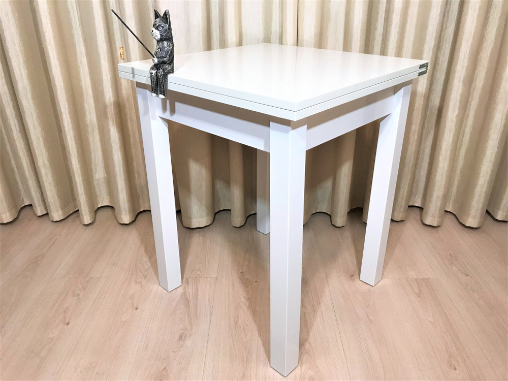 Раскладной стол Glossy White, прямоугольный