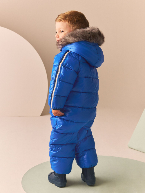 Комбинезон утепленный с капюшоном для мальчика Next Q78-742, Синий