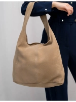 Сумка через плечо шоппер натуральная замша