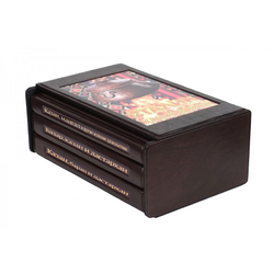 "Казан мангал и другие мужские удовольствия", "Казан, баран и дастархан", "Базар, казан и дастархан" (3 тома в футляре) Книги подарочные в обложке из натуральной кожи