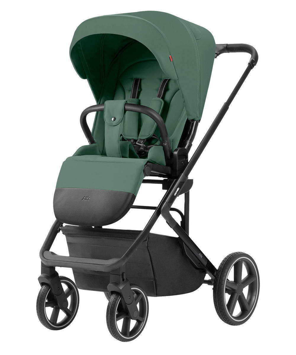 Коляска Carrello Alfa CRL-6522 2025 Cybex Aton B2 i-Size Steel Grey 3 в 1 Meadow Green