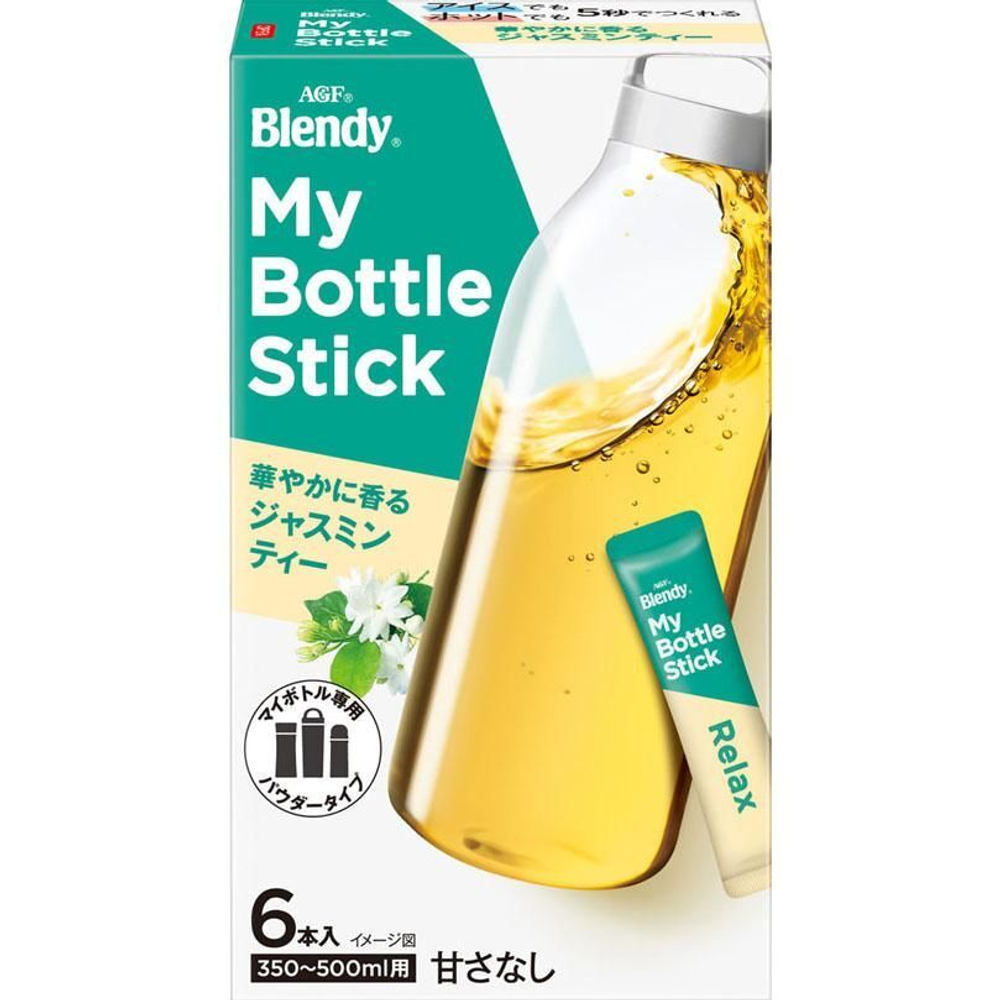 Напиток чайный AGF Blendy My Bottle Stick растворимый, ароматный жасминовый чай, 6x2 г