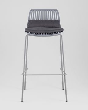 Стул барный Spain с подушкой серый