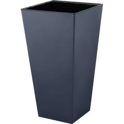 Горшок для цветов InGreen London CUBE 250х470мм 19,4л c дренаж. вставкой вулканический