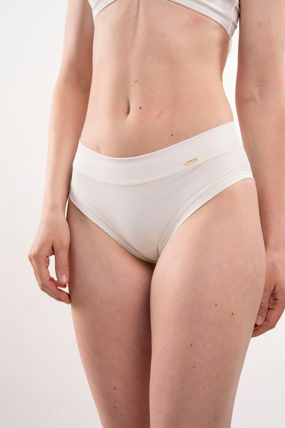 Набор из 3 трусов в хлопковом мешочке | оливковый, песочный, молочный