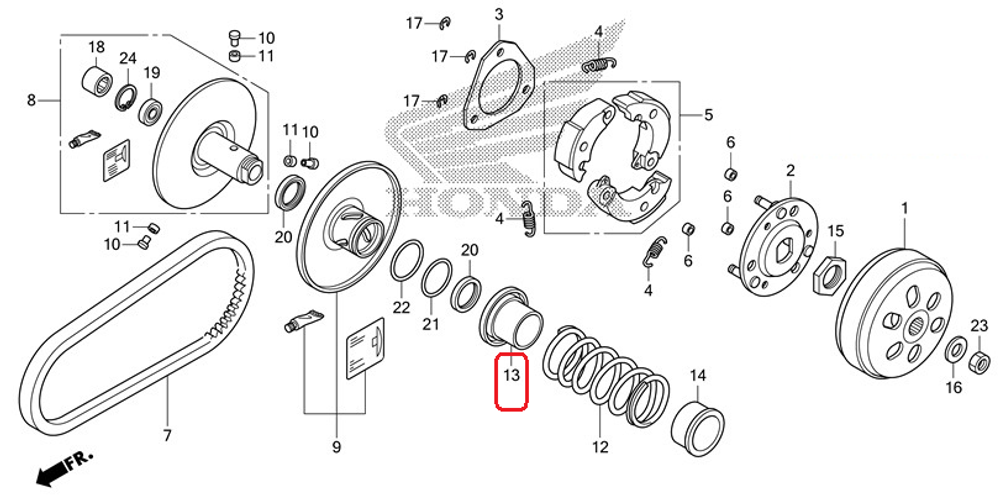 23237-KWN-900. COLLAR, SEAL. HONDA