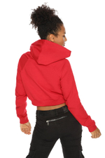 Укороченное худи с капюшоном (Размер: M) (Цвет: пудровый)