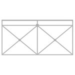 Секция пешеходного ограждения ПО-1 Крест тип 2, порошковая окраска