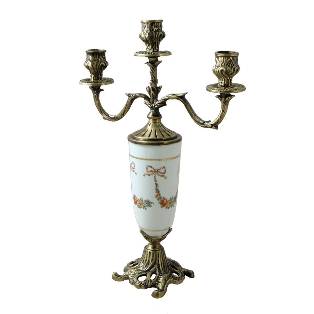 Bello De Bronze Канделябр Триумфато 3-х рожковый, антик