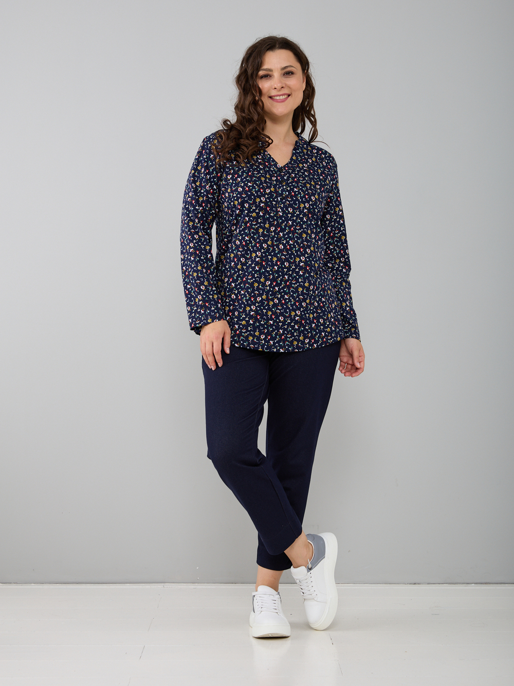 Блузка БЛ-22/цветочкинасинем