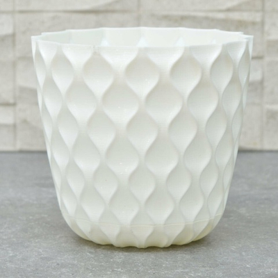 Горшок цветочный Wave 1,4л D145мм, белоснежный жасмин