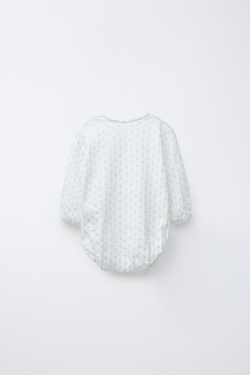 ZARA БОДИ С ПРИНТОМ, СВЕТЛЫЙ ЭКРЮ