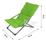 Кресло складное Ирис арт.WR1428 (4 шт в упаковке (каркас серый, ткань салатовая))