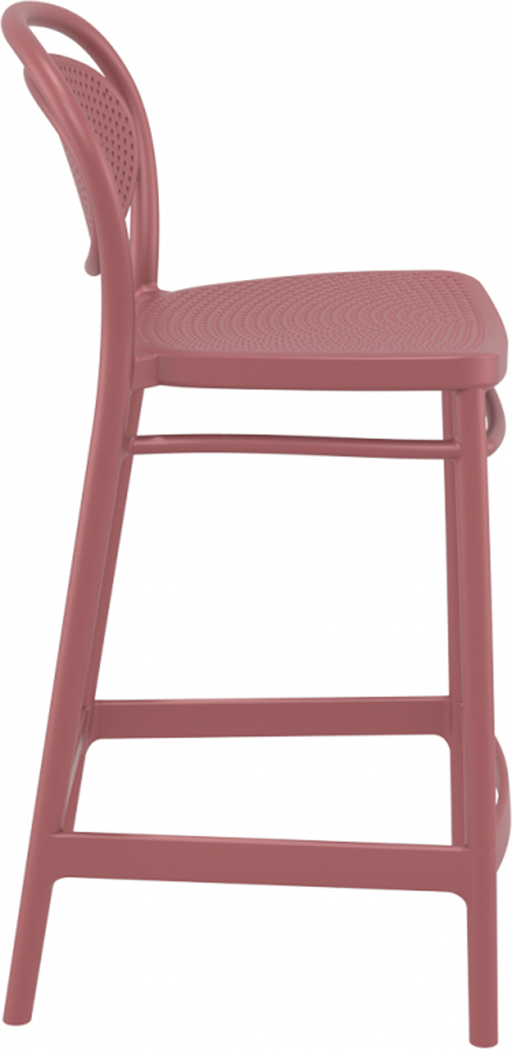 Стул пластиковый полубарный Siesta Contract Marcel Bar 65, марсала