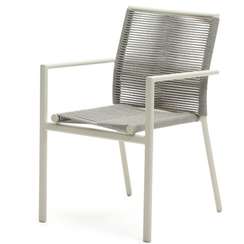 Culip Садовый стул из алюминия и шнура в белом цвете