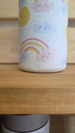 Детская бутылка Klean Kanteen Kid Classic Narrow Sippy 12oz (355 мл) Rainbows White (вмятина)