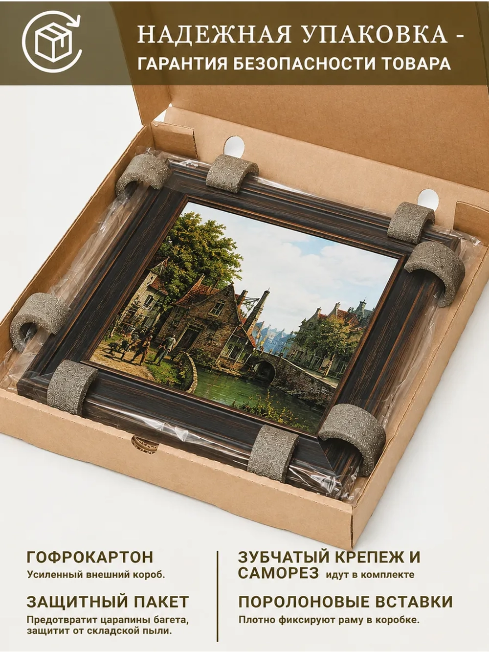 Картина серии "Голландия" настенная для интерьера 27*27 см