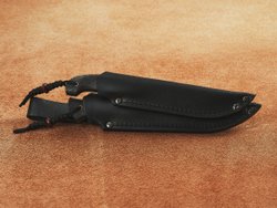 Спарка цельнометаллических финских ножей, сталь VG10, рукоять карбон (черный спейсер)