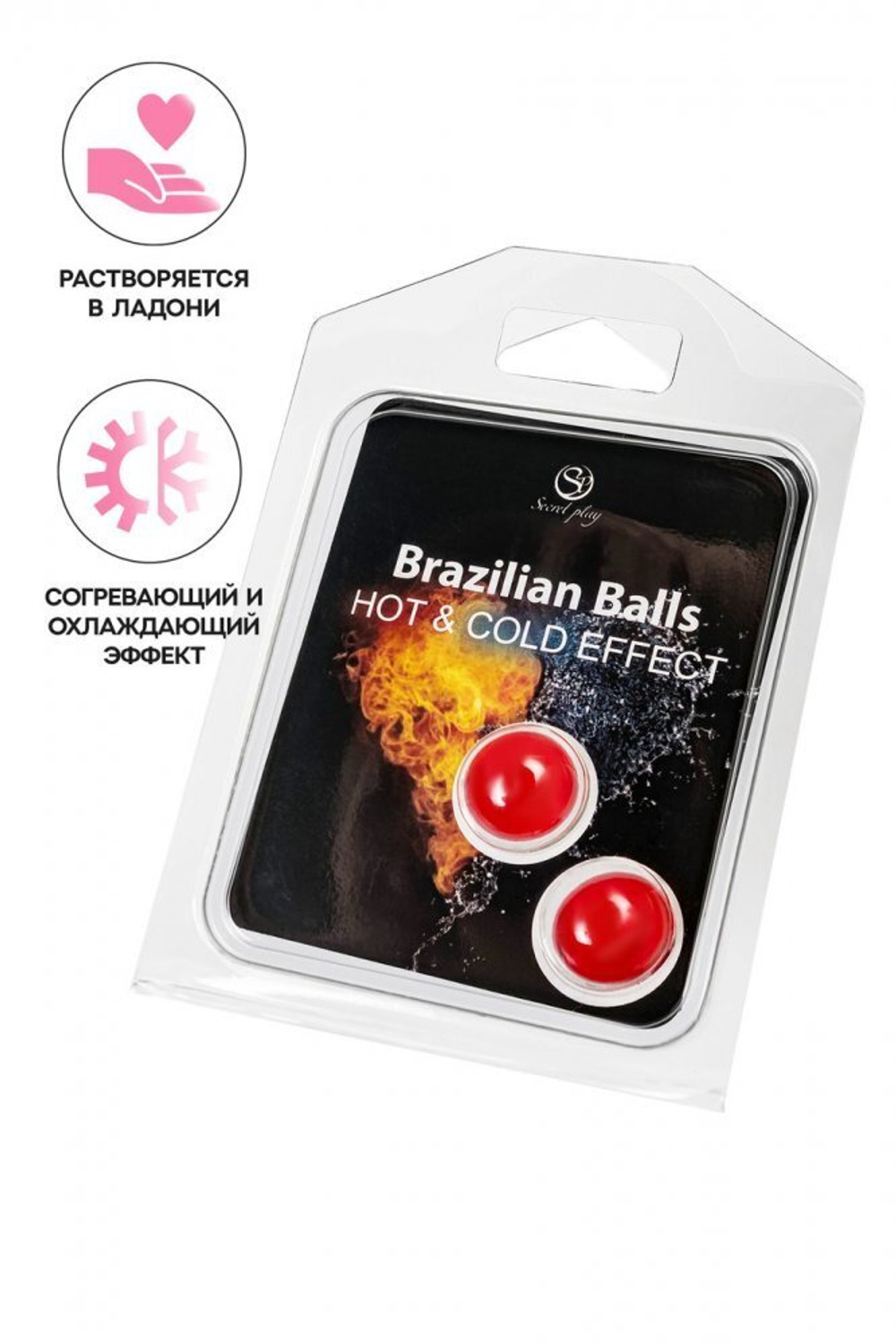 Массажное масло Secret Play с охлаждающим и разогревающим эффектом 2 шт
