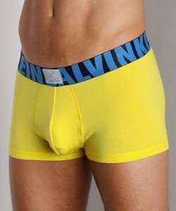 Мужские трусы боксеры желтые Calvin Klein X Word Trunk Star(модал)