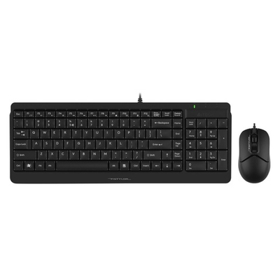 Комплект (клавиатура + мышь) A4Tech Fstyler F1512, черный, USB (мембранная)