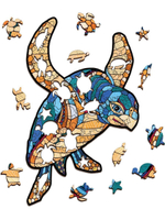 Деревянный, фигурный пазл EWA Морская Черепаха S 28x20 см