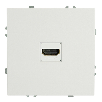 Розетка HDMI 2.0 Type A (механизм), STEKKER, серия Эмили, RST00-5118-01, белый фарфор, soft touch 50163