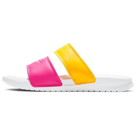 Nike Benassi Duo Ultra Slide 'White Yellow Pink'