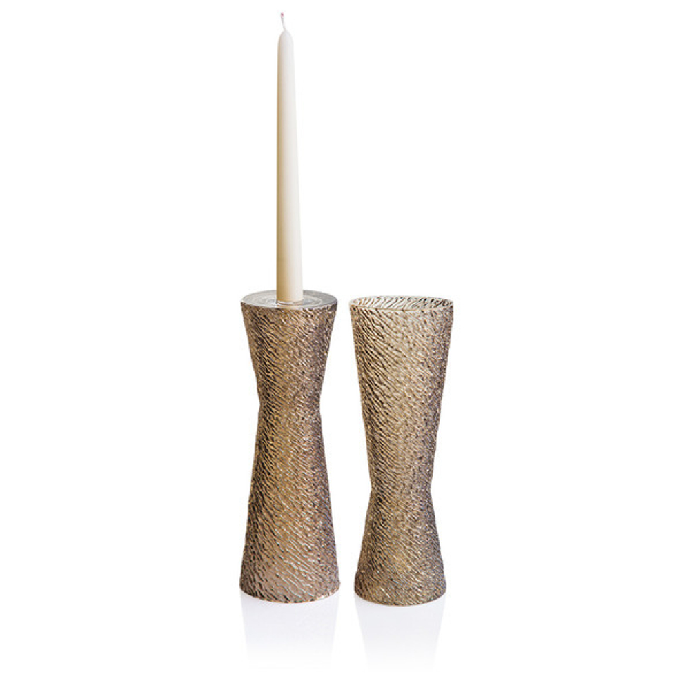 Подсвечник со свечой IVV Ироко 25см шампань