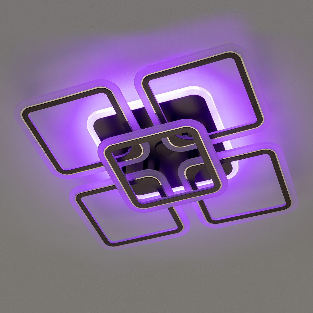 Citilux Марсель Смарт CL232A155E RGB Умная люстра Чёрная