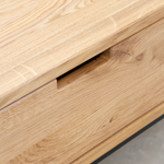 Журнальный столик, 110х65х45, G+K, прикроватный, с ящиком, из массива дуба, MAKOSA