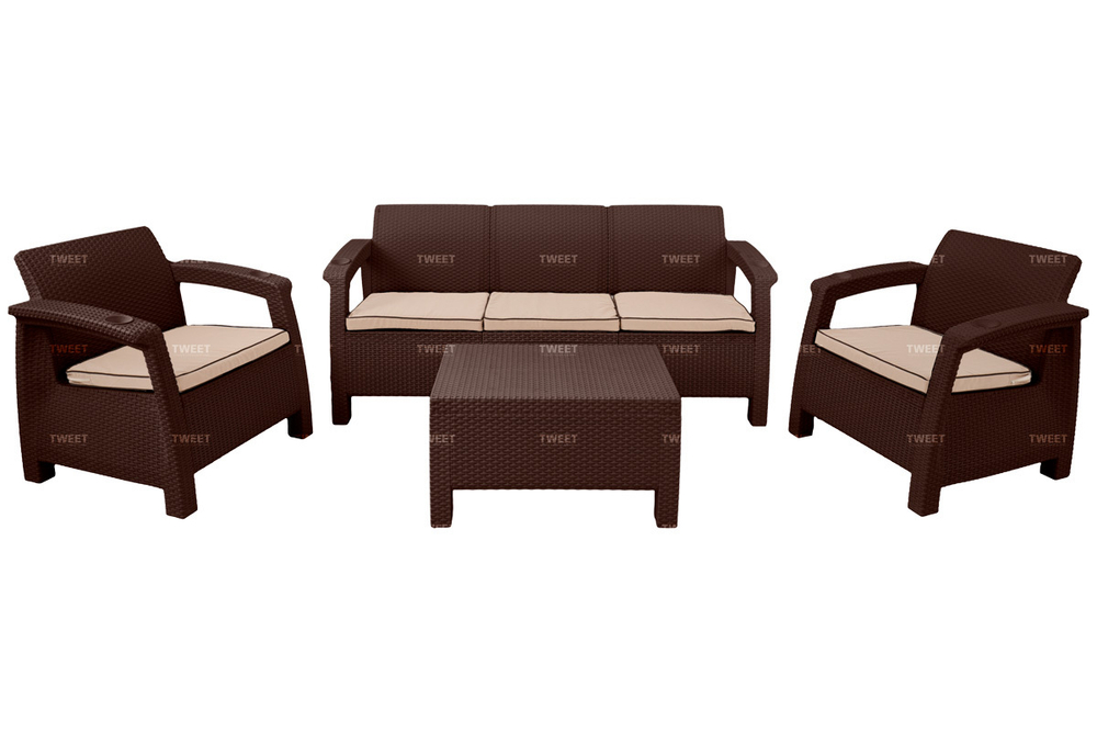 Мебель Tweet Диван 3-х местный, венге